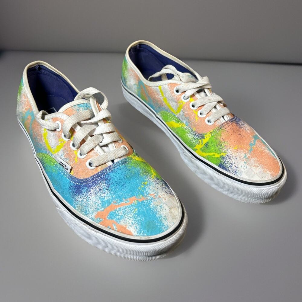 Vans Authentic Retro Mart Low Top Canvas Multicolor Sneaker W 9.5 M 8